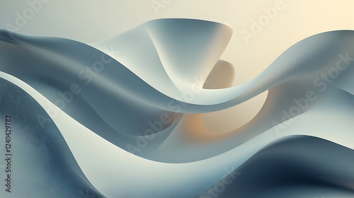 Trendy 3D Wave Design with Smooth Soft Motion Background
