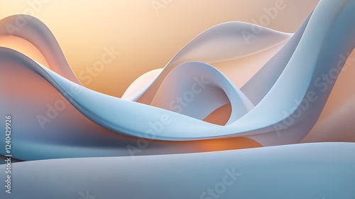 Premium Abstract Gradient Wave with Glossy Minimalist Effect Background
