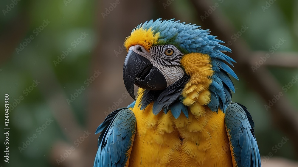 Obraz premium blue and yellow macaw