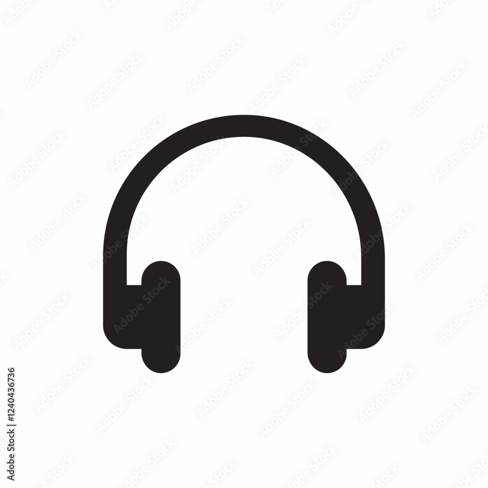 headphones audio sound icon vector sign headphones audio sound icon vector sign