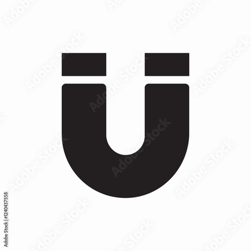 magnet attract power icon vector sign
