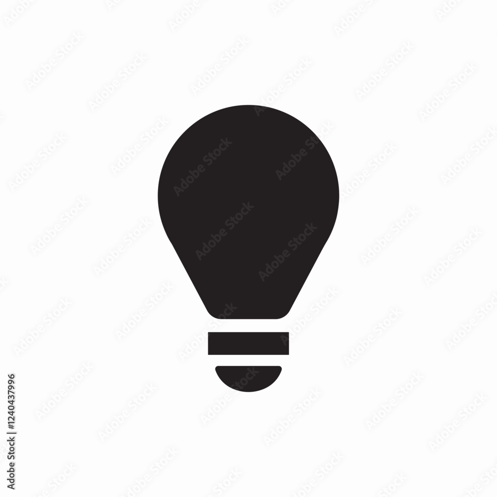 Obraz premium idea bulb lamp icon vector sign