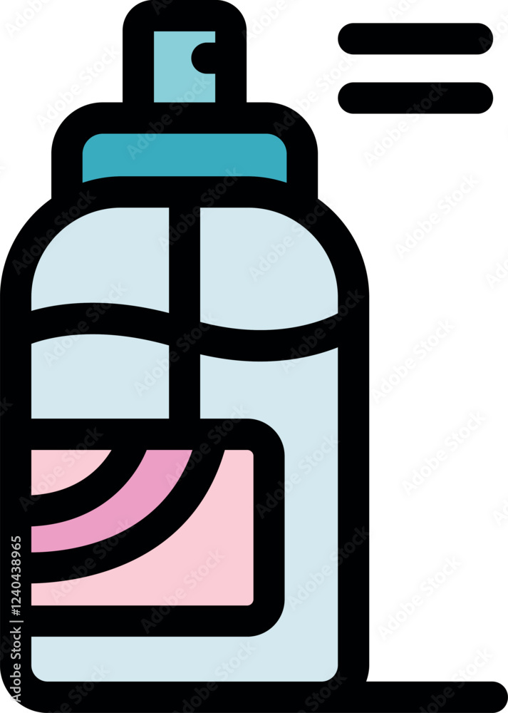 Spray bottle dispensing fragrant mist, ideal for perfumes, deodorants, and body sprays, promoting personal hygiene and freshness