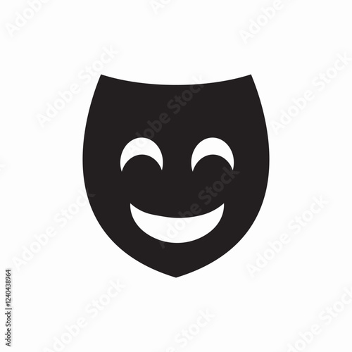 theater comedy mask icon vector sign