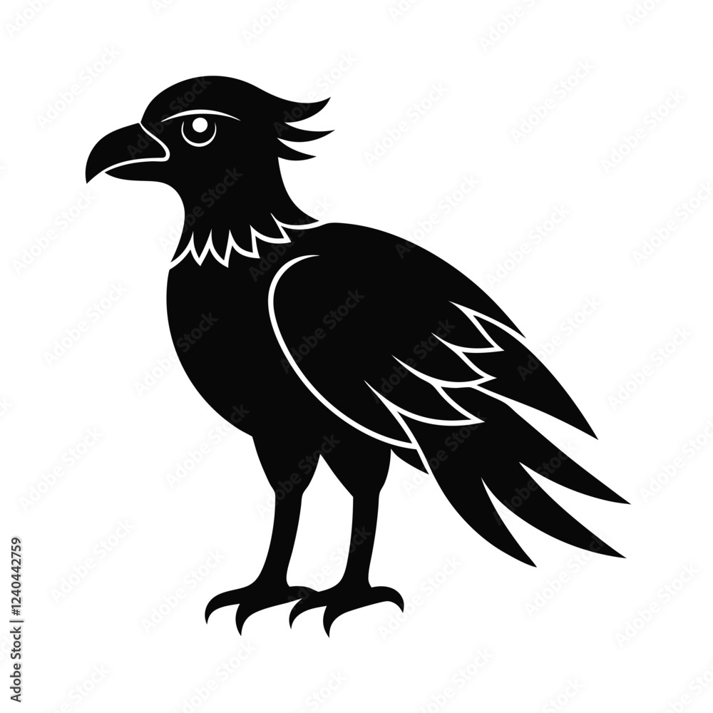 Fototapeta premium A osprey bird vector silhouette