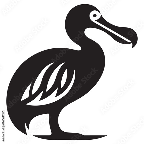 Elegant Dodo Bird Silhouette Illustration