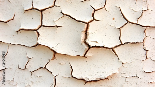 Cracked White Paint Texture Close Up Detail