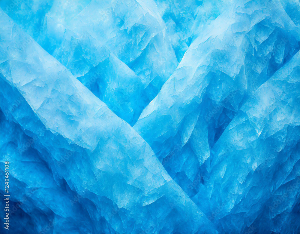 Obraz premium Geometric blue ice texture background 
