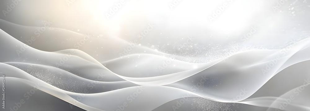 Fototapeta premium Abstract white wave light smooth modern design 