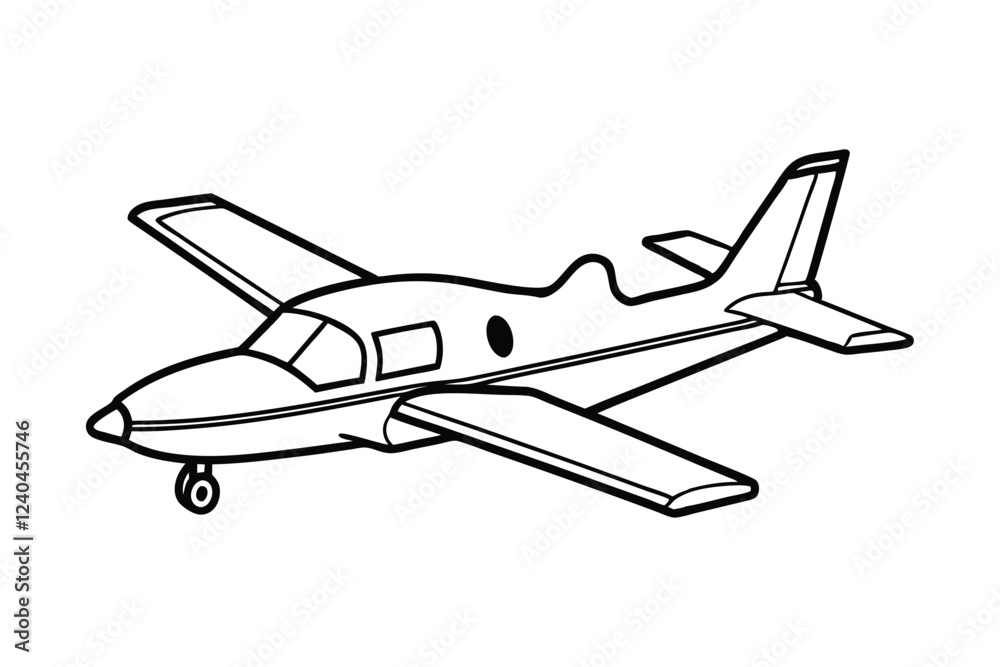 Cessna airplane line art vector illustration4.eps Cessna airplane line art vector illustration4.eps
