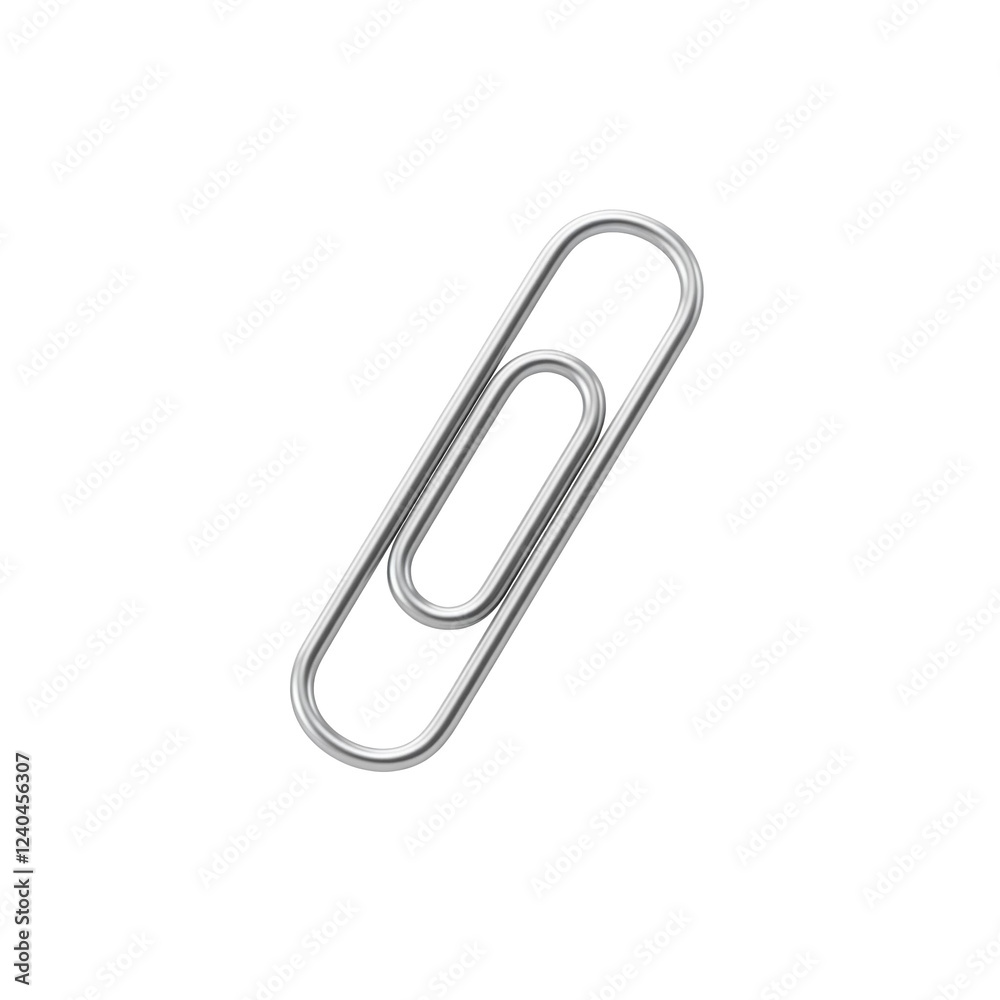 Silver Metal Paper Clip - Simple and Functional Office Supply Silver Metal Paper Clip - Simple and Functional Office Supply