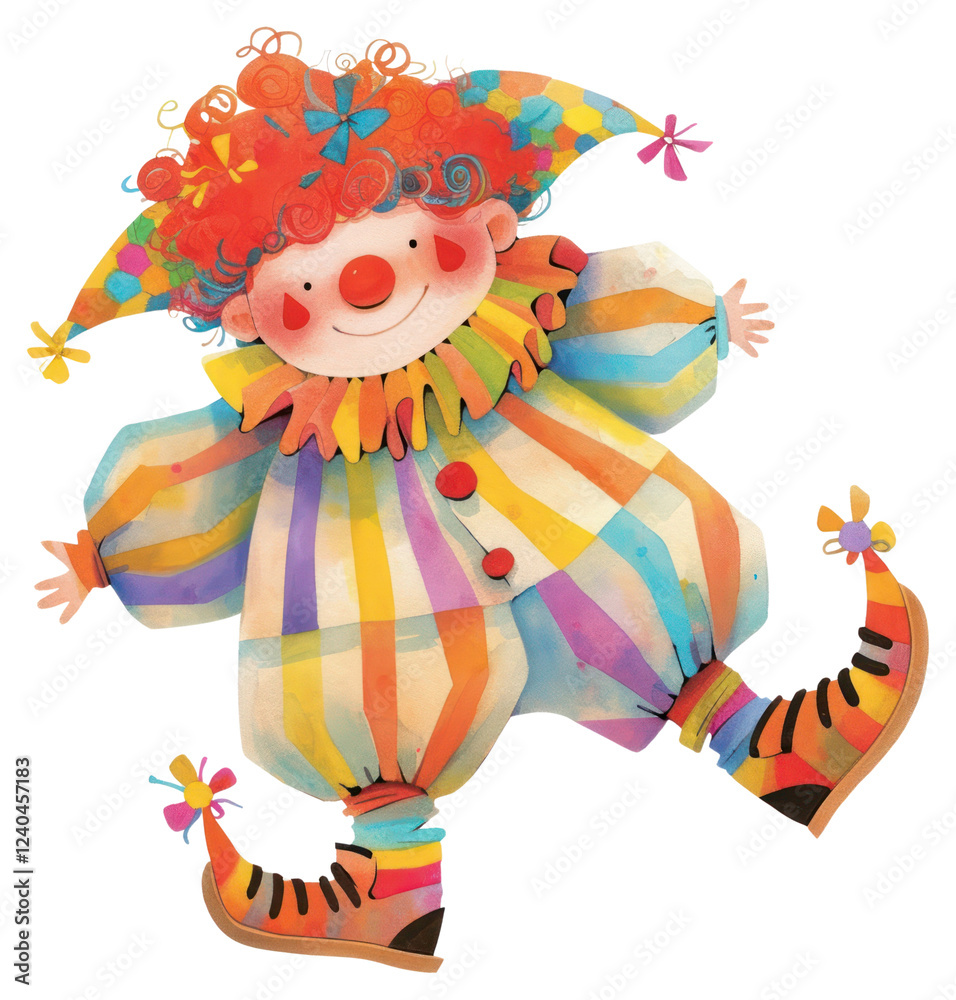 Naklejka premium PNG Clown boy clown illustration children's.