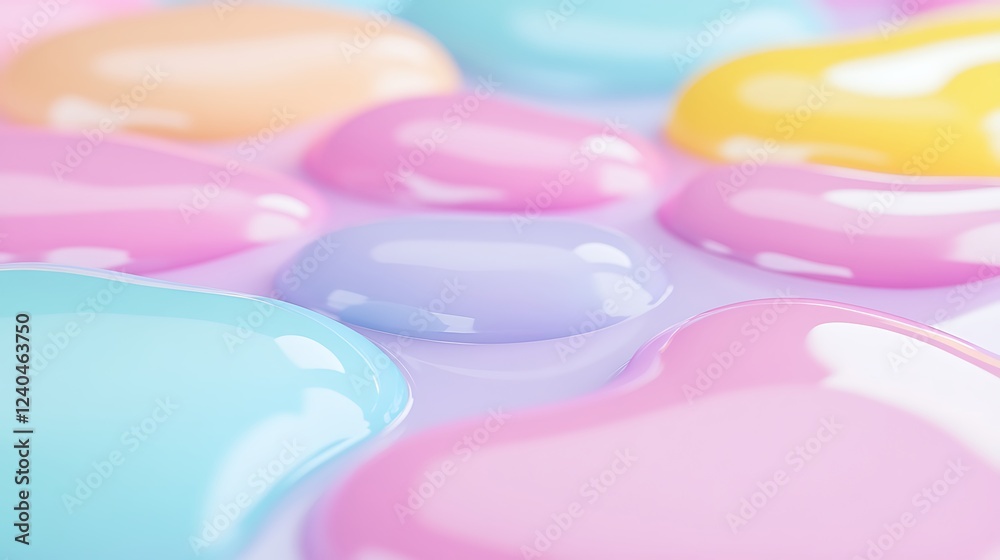 Colorful Liquid Drops on Surface Creating a Playful and Vibrant Background for Creative Projects Colorful Liquid Drops on Surface Creating a Playful and Vibrant Background for Creative Projects