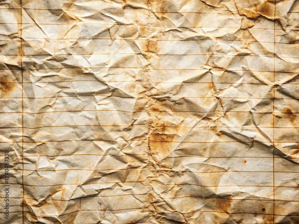 Grunge Paper Texture Background: Dusty, Crumpled, Old Notebook Banner Template Grunge Paper Texture Background: Dusty, Crumpled, Old Notebook Banner Template