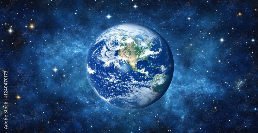 Obraz premium Earth, space, galaxy, clouds, planet, cosmic, background, nebula, global, environment