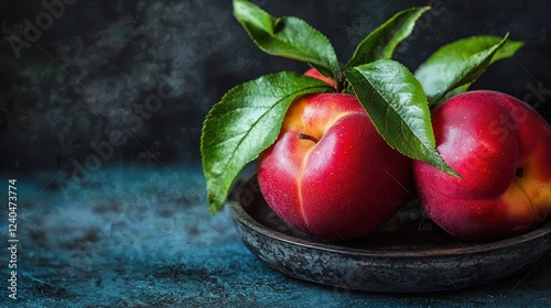 Nectarine apple, fruit, food, red, isolated, healthy, fresh, apples, ripe, white, green, sweet, diet, juicy, vegetarian, freshness, organic, nature, delicious, nutrition, leaf, eating, natural, health photo