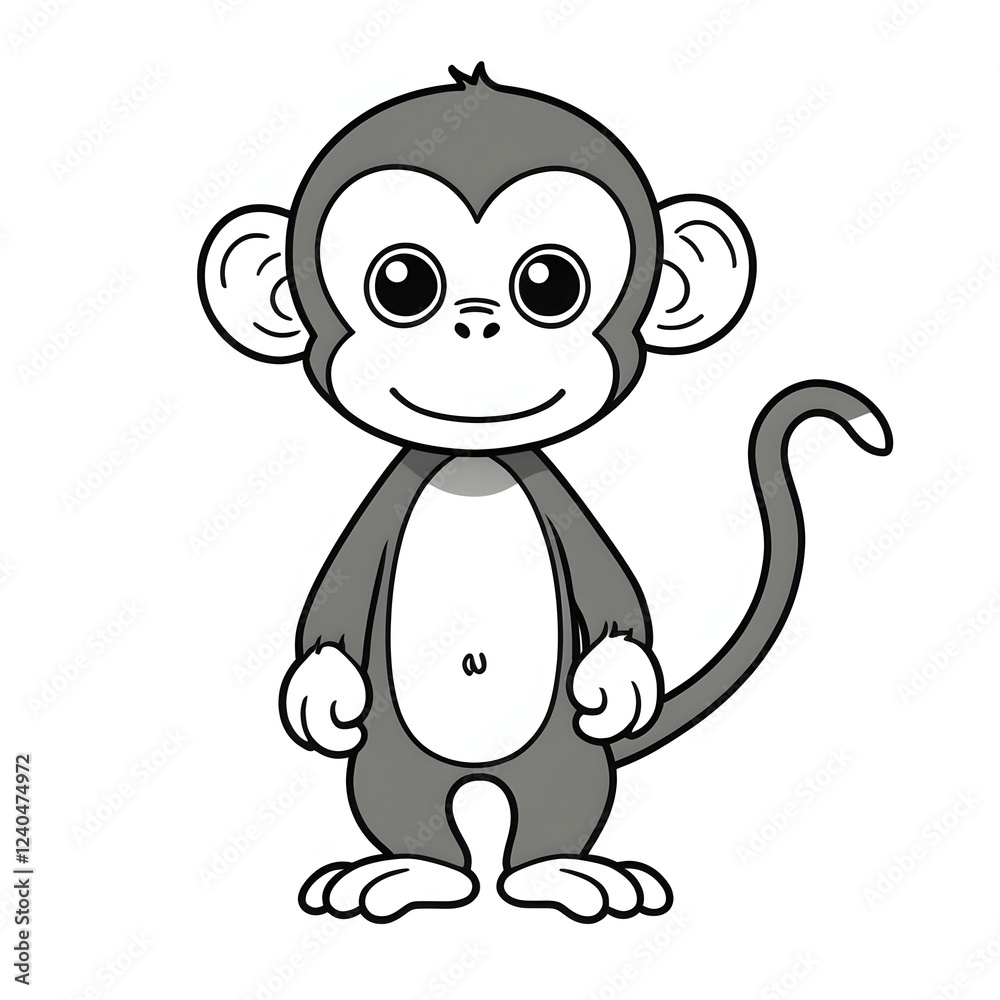 Fototapeta premium An illustration of a monkey