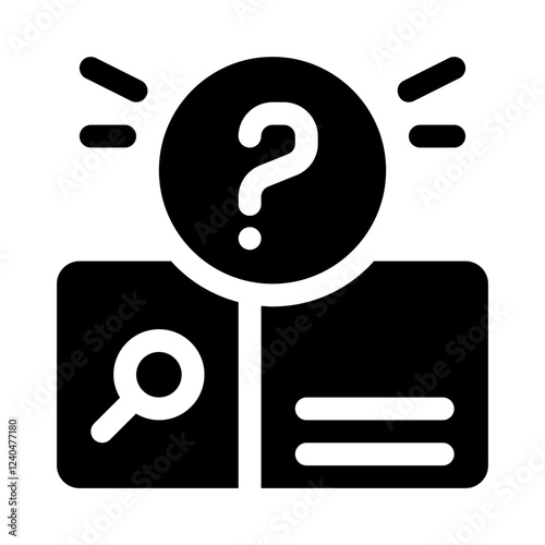 Search Bar with Question Mark glyph icon