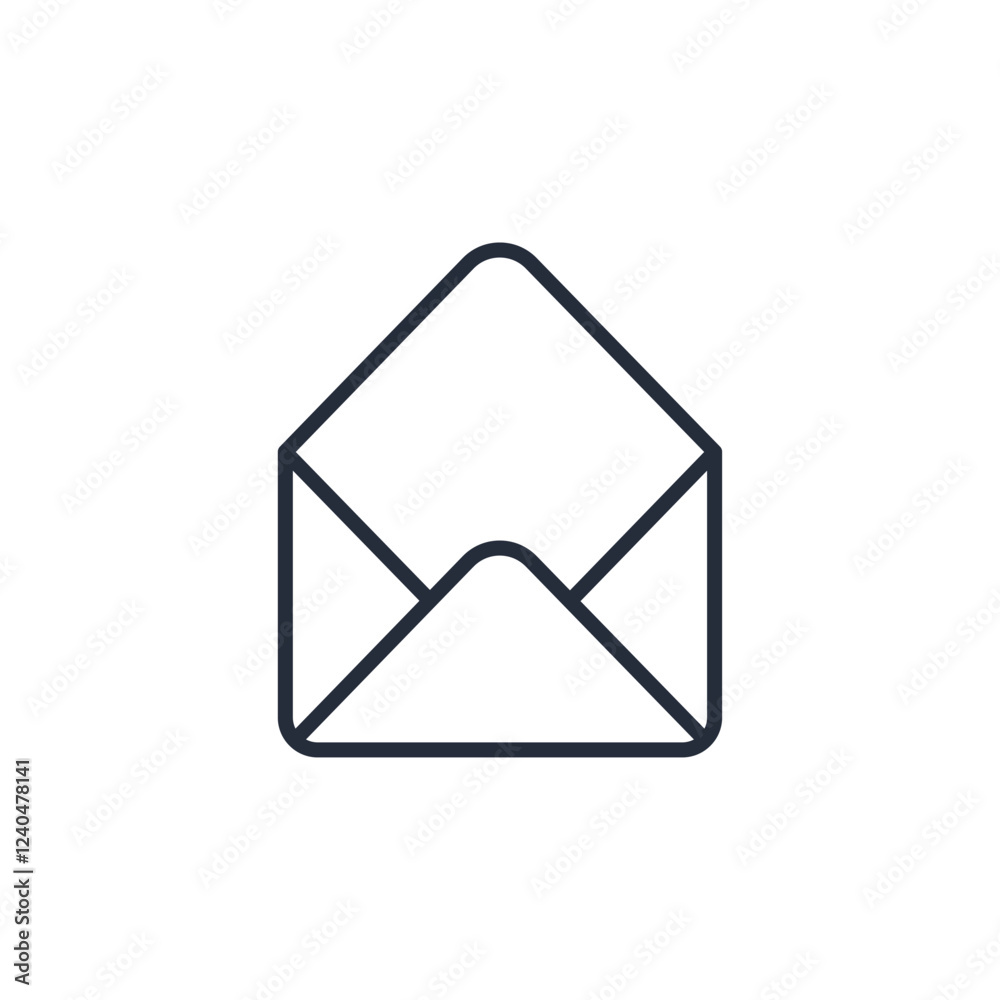 Envelope Mail icon symbol vector sign isolated on white background illustration for graphic and web design Envelope Mail icon symbol vector sign isolated on white background illustration for graphic and web design