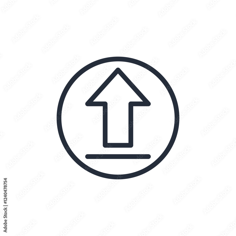 Upload icon symbol vector sign isolated on white background illustration for graphic and web design Upload icon symbol vector sign isolated on white background illustration for graphic and web design