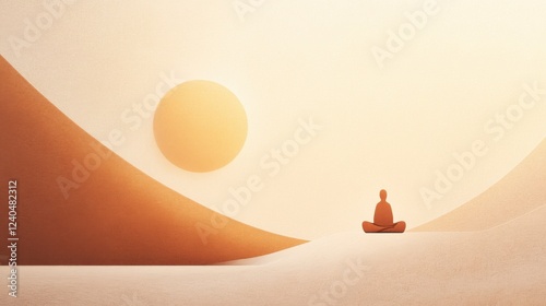 Illustration that represents the concept of Zen Practices for Stress Reduction