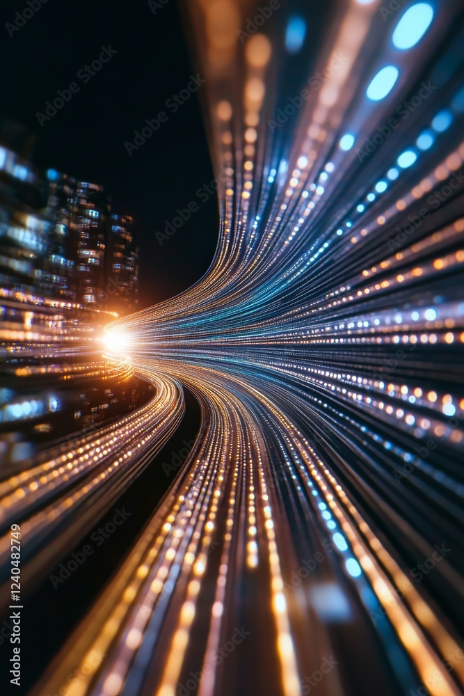 Neon Data Stream in Urban Office Futuristic LED Light Trails in Digital Transformation - Tech Innovation and Smart Workspace Design for Modern Business Growth Neon Data Stream in Urban Office Futuristic LED Light Trails in Digital Transformation - Tech Innovation and Smart Workspace Design for Modern Business Growth