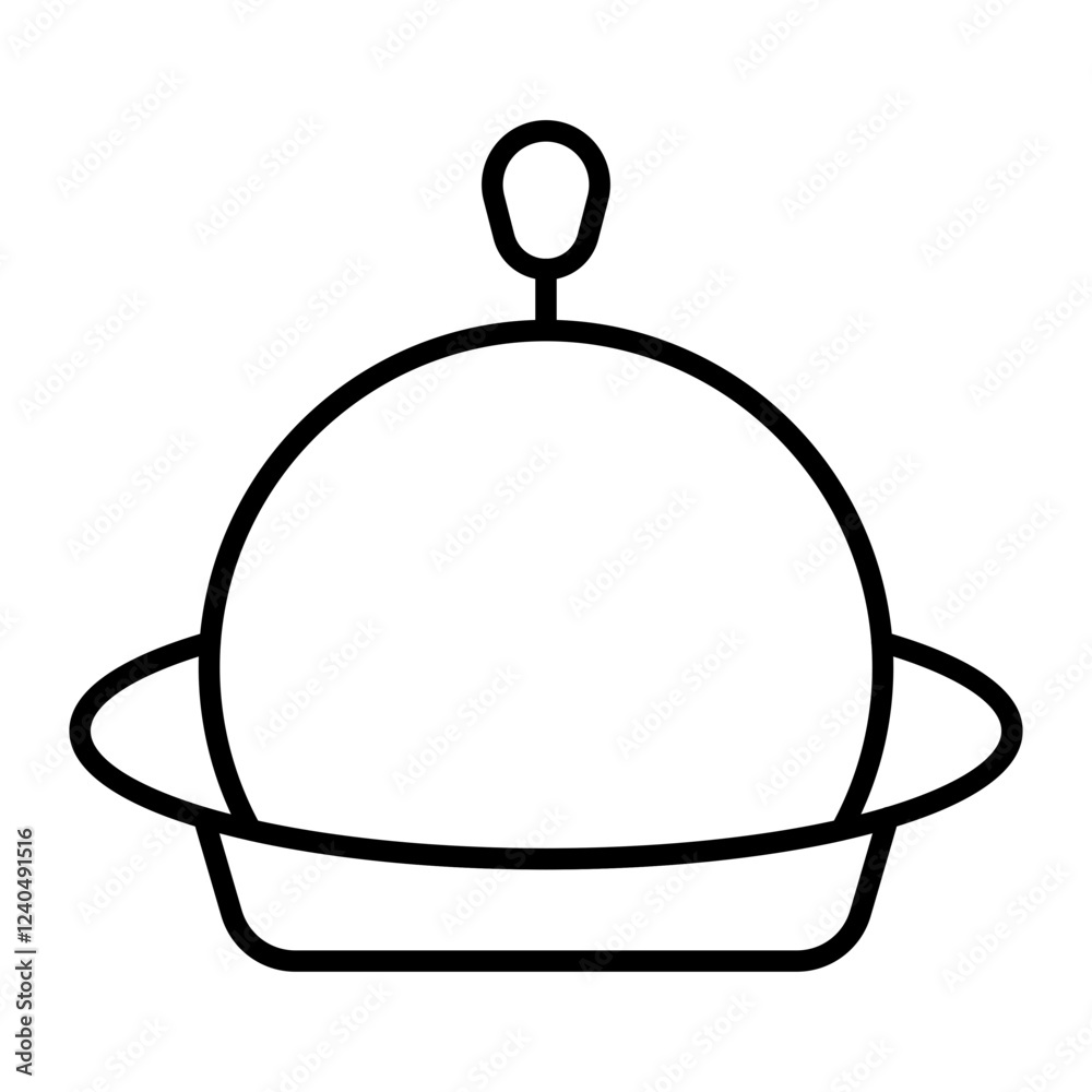 Cloche (Serving Dome).line icons Cloche (Serving Dome).line icons
