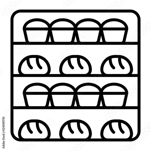 Pastry Display.line icons