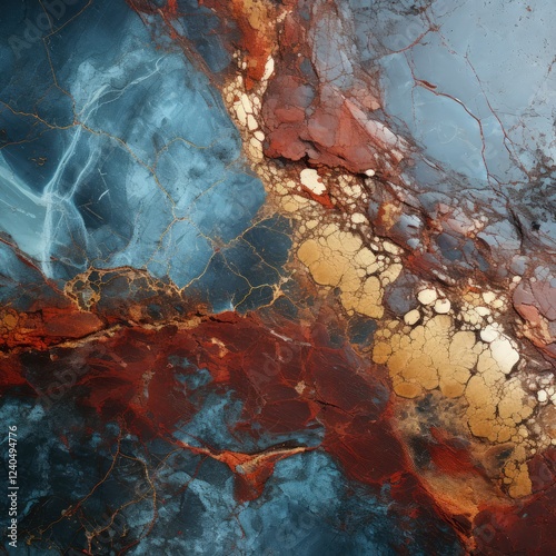 Artistic Dark Brown and Blue Marble Tile for Home Decor and Design