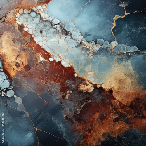 Artistic Dark Brown and Blue Marble Tile for Home Decor and Design