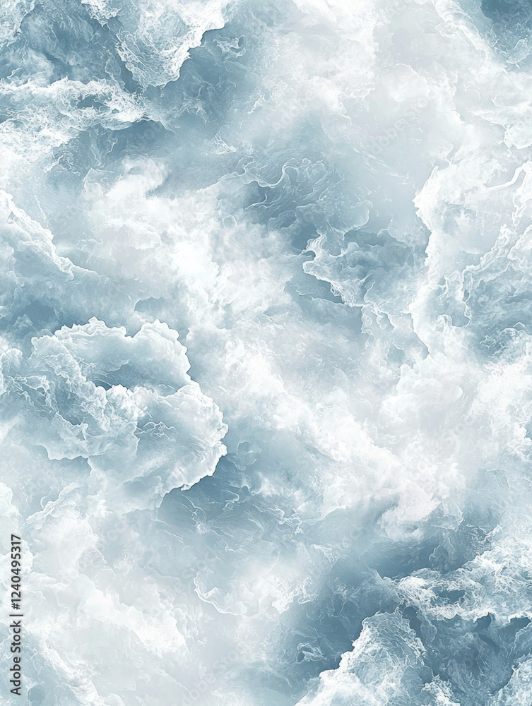 Celestial Cloudscape: Ethereal, swirling blue and white clouds. Celestial Cloudscape: Ethereal, swirling blue and white clouds.