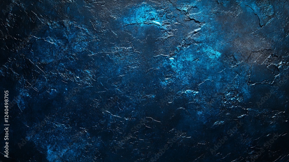 Obraz premium Abstract background featuring a vibrant blue glow effect against a dark backdrop with a grainy texture
