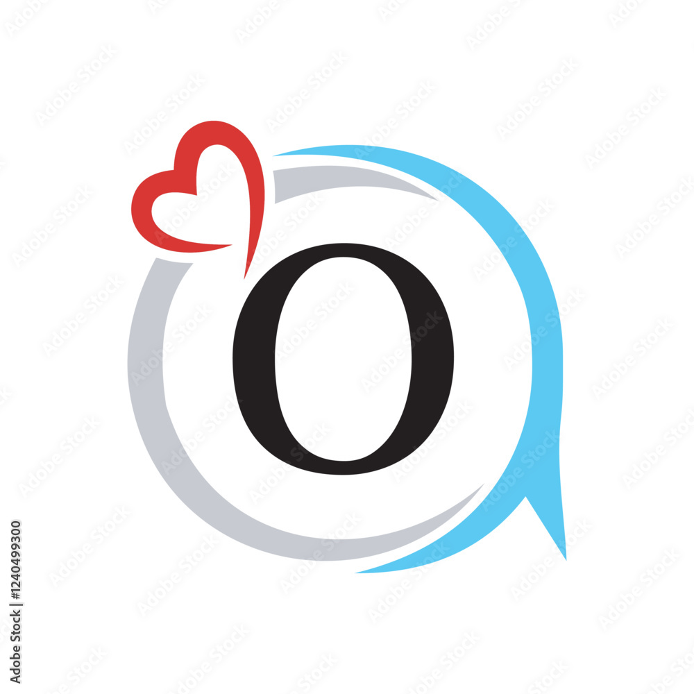Initial Love Logo combine with letter O vector template Initial Love Logo combine with letter O vector template