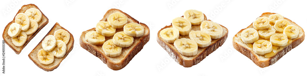 Banana toast isolate on white background Mix Collection Png. Banana toast isolate on white background Mix Collection Png.