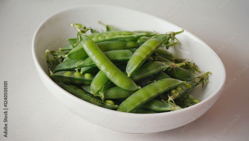 Fresh green peas in bowl, healthy food, kitchen table, cooking preparation Fresh green peas in bowl, healthy food, kitchen table, cooking preparation