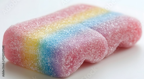 Rainbow Sugar Coated Gummy Candy Treat photo