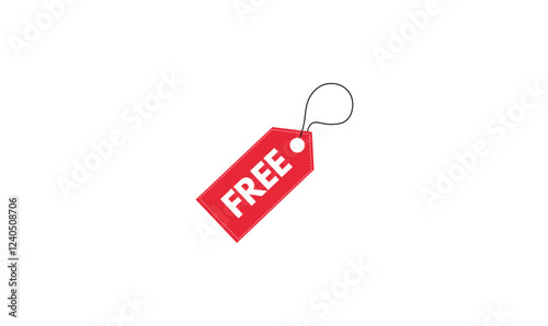 Free red price label tag vector design