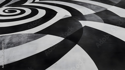 Wallpaper Mural Abstract Monochrome Spiral Swirl Design Background Torontodigital.ca