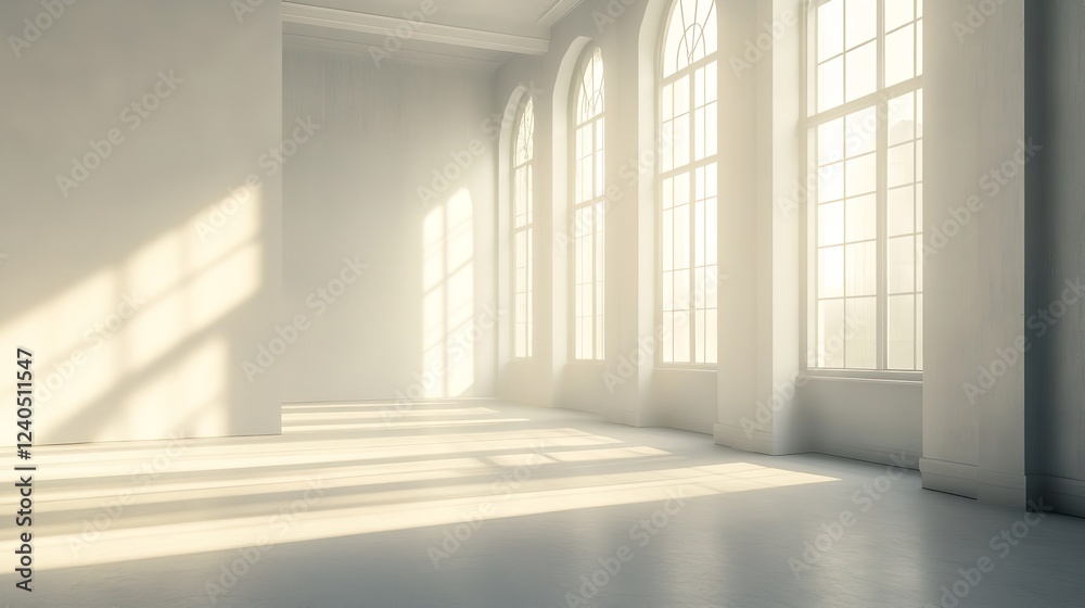 A bathroom with a large window and a mirror A bathroom with a large window and a mirror