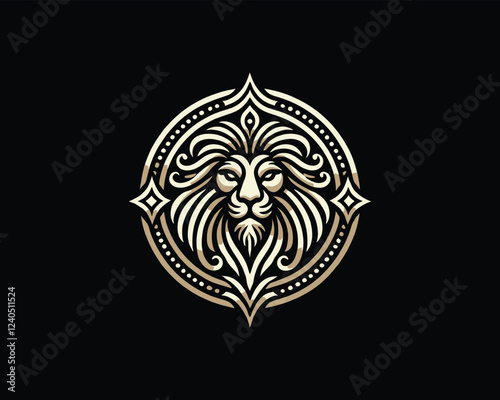 Golden Lion Logo Template