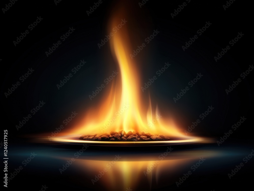 Mesmerizing flames illuminating in darkness Mesmerizing flames illuminating in darkness