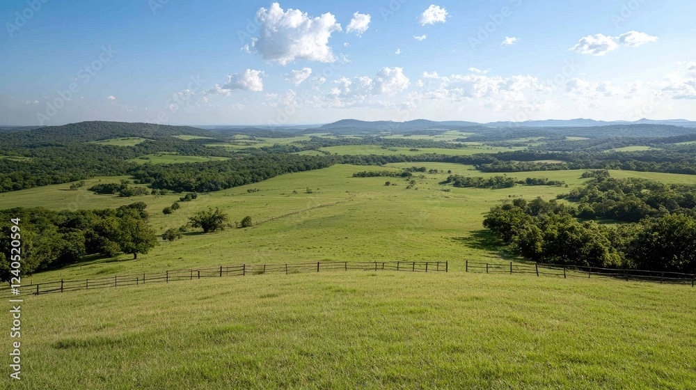 Hilltop Ranch Landscape Scenic Oklahoma Pasture Hilltop Ranch Landscape Scenic Oklahoma Pasture