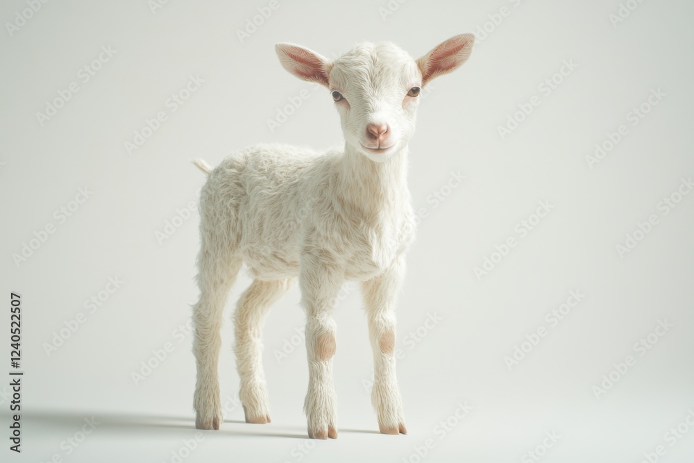 Fototapeta premium Innocence: A Portrait of a Young Lamb