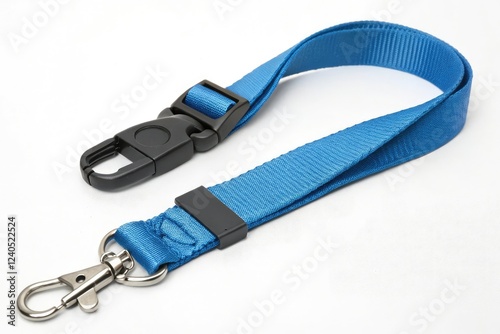 Polyester keychain strap with plastic snap fastener, plastic snap, zipper pull, polyester, string, cord photo