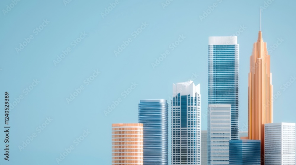 Fototapeta premium Futuristic urban development high-tech cityscape realistic photography modern environment aerial view innovative architecture