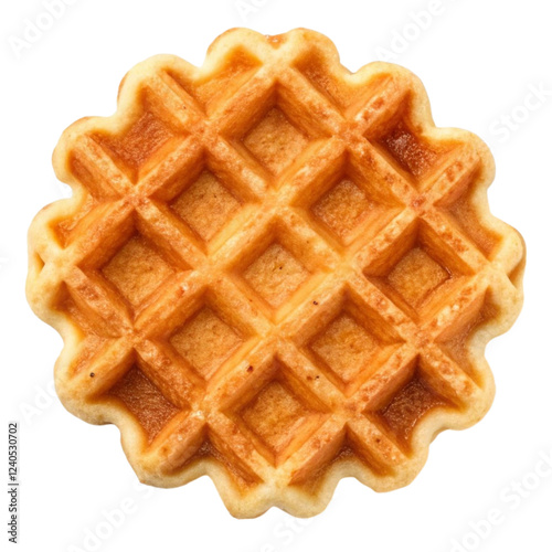 Waffles isolated on transparent background Generative Ai