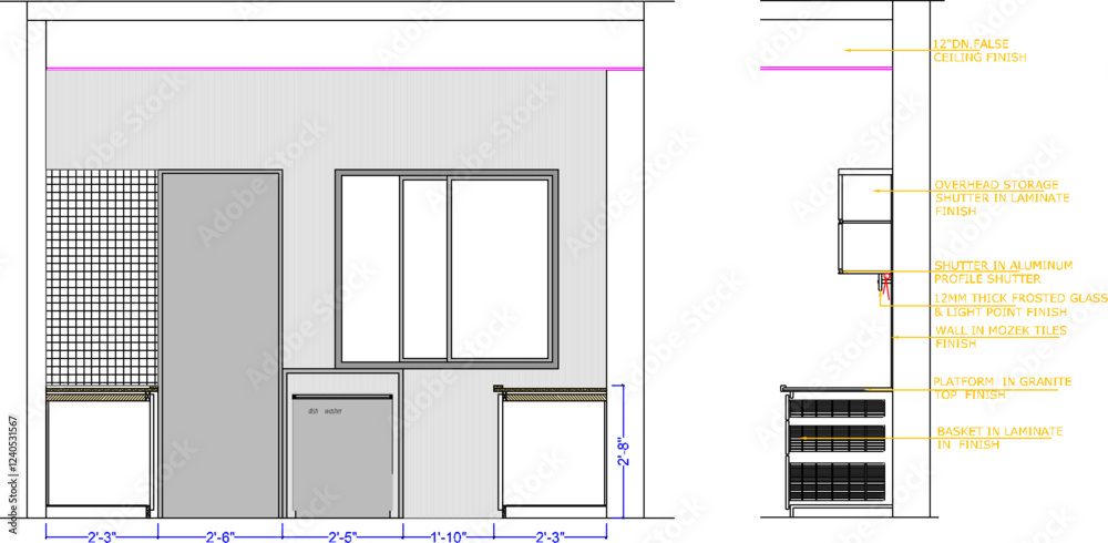 vector sketch illustration of the silhouette of a modern minimalist kitchen interior design vector sketch illustration of the silhouette of a modern minimalist kitchen interior design