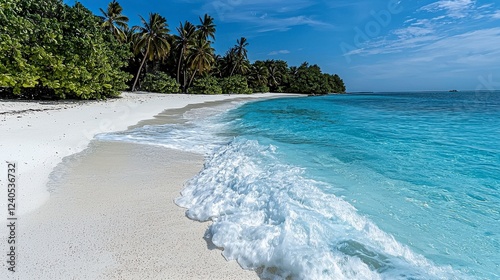 Tropical paradise pristine whitesand beach maldives landscape photography coastal serenity scenic viewpoint vacation escape photo