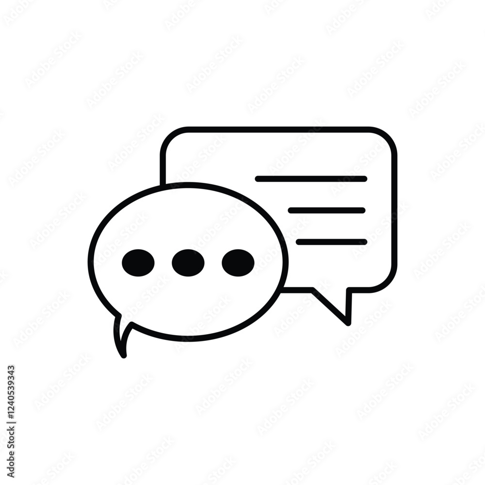 Naklejka premium Commuication vector icon