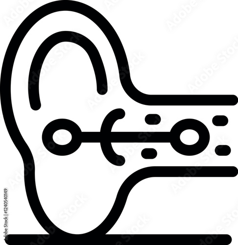 Bone conduction headphones sending vibrations directly through the bones of the skull to the inner ear, bypassing the eardrum